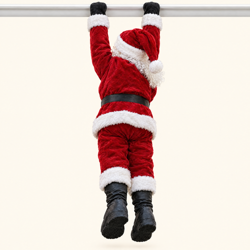 HoHoHang hanging Santa